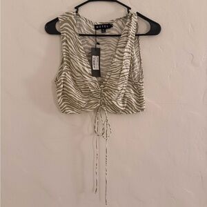 Motel Rocks Zebra Print Crop Top
